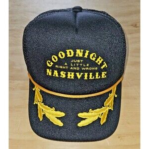Jelly Roll Goodnight Nashville Tour 2024 Beautifully Broken Black Mesh Hat Otto